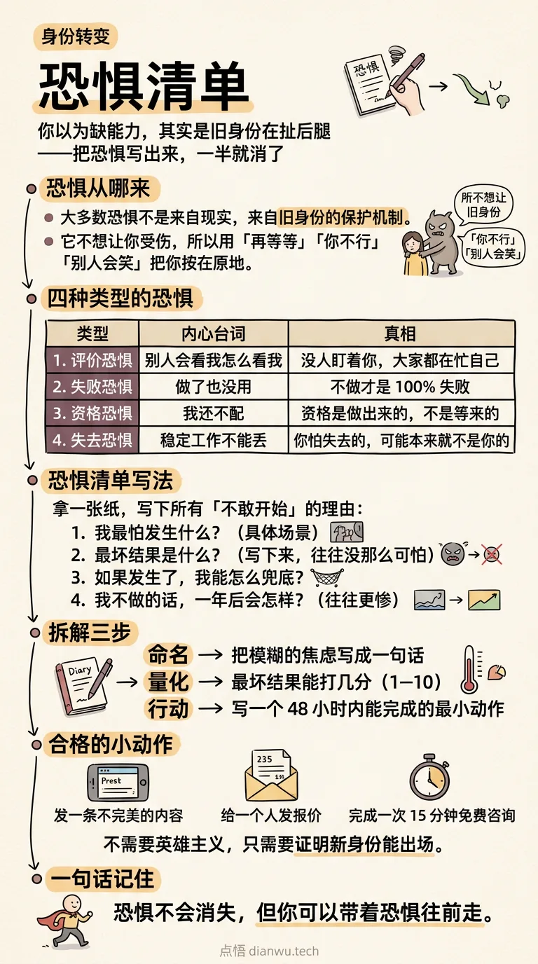 恐惧清单 · 手绘信息图