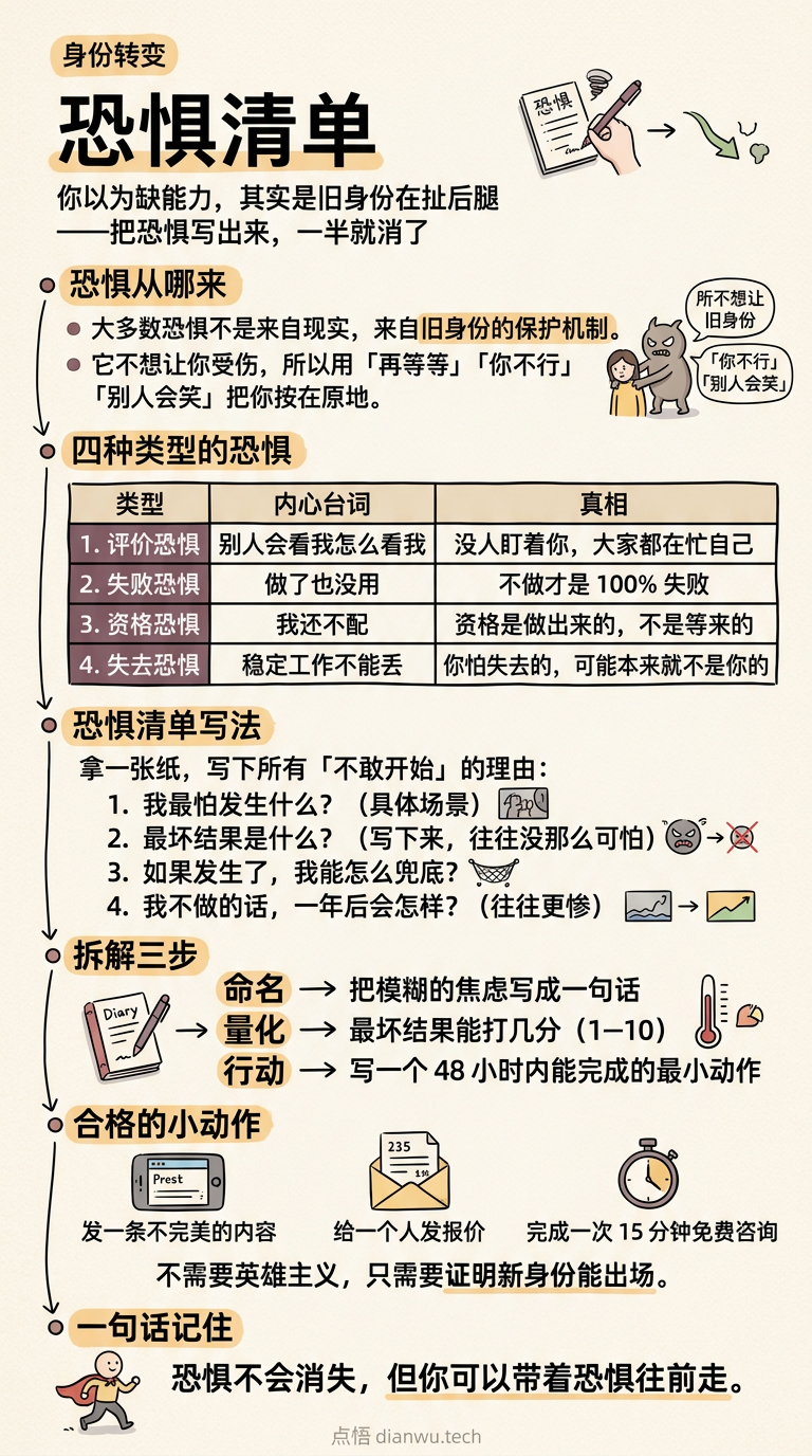 恐惧清单 · 手绘信息图