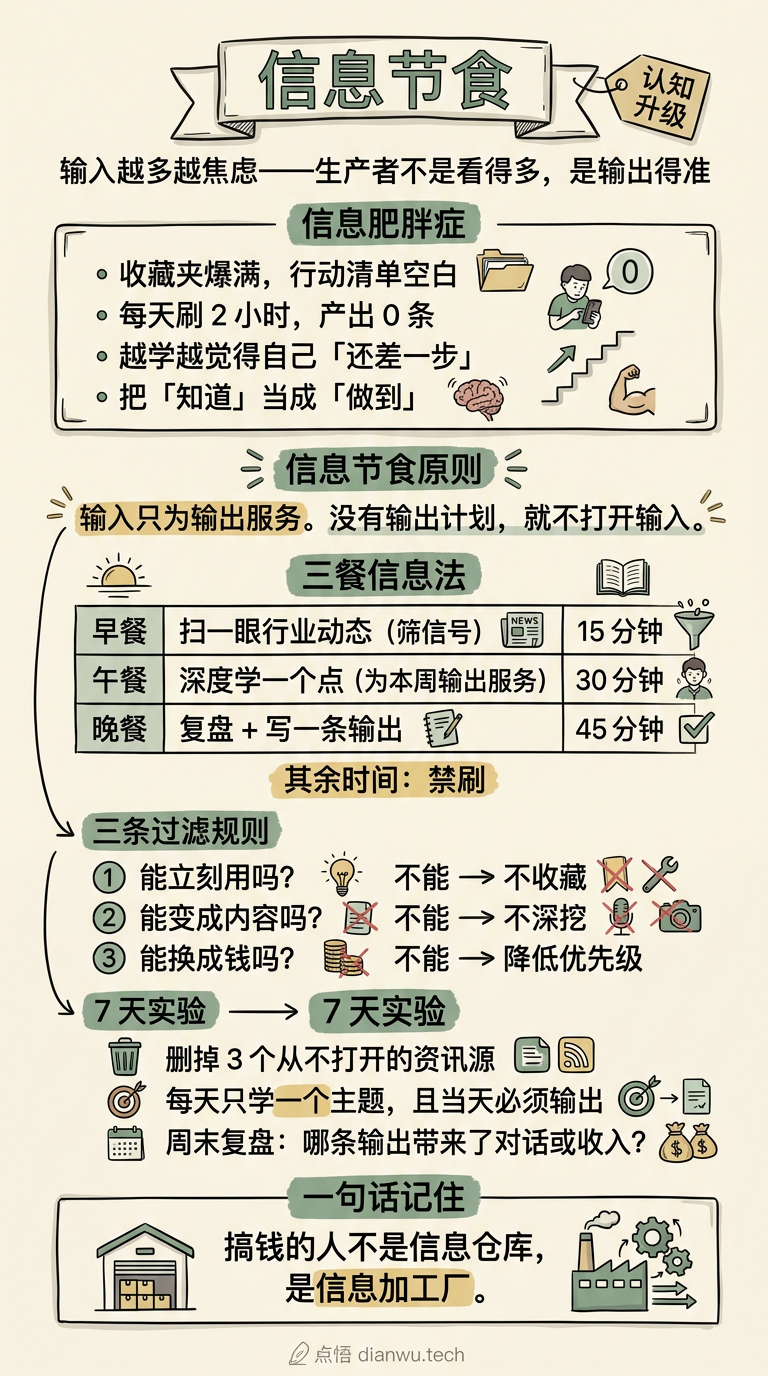 信息节食 · 手绘信息图
